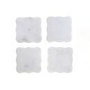 4Pc Marble Butterfly Shape Coaster 4X4" White