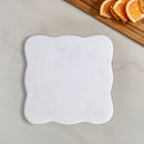 4Pc Marble Butterfly Shape Coaster 4X4" White