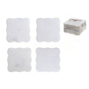 4Pc Marble Butterfly Shape Coaster 4X4" White