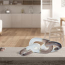 White Marble And Wood Chain Decorativer