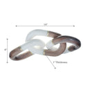 White Marble And Wood Chain Decorativer