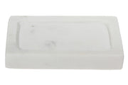 Beatrice White Marble Rectangle Soap Dish, White Marble Rectangular Soap Dish, Modern Bath Decor