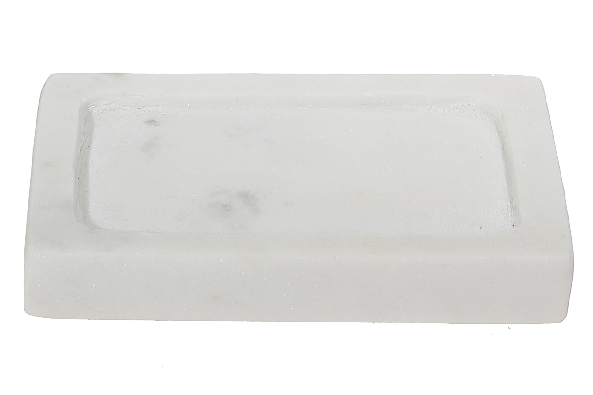 Beatrice White Marble Rectangle Soap Dish, White Marble Rectangular Soap Dish, Modern Bath Decor
