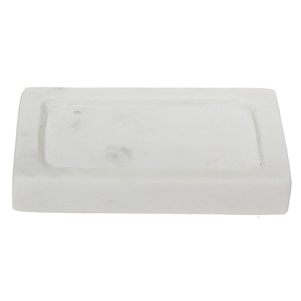 Beatrice White Marble Rectangle Soap Dish