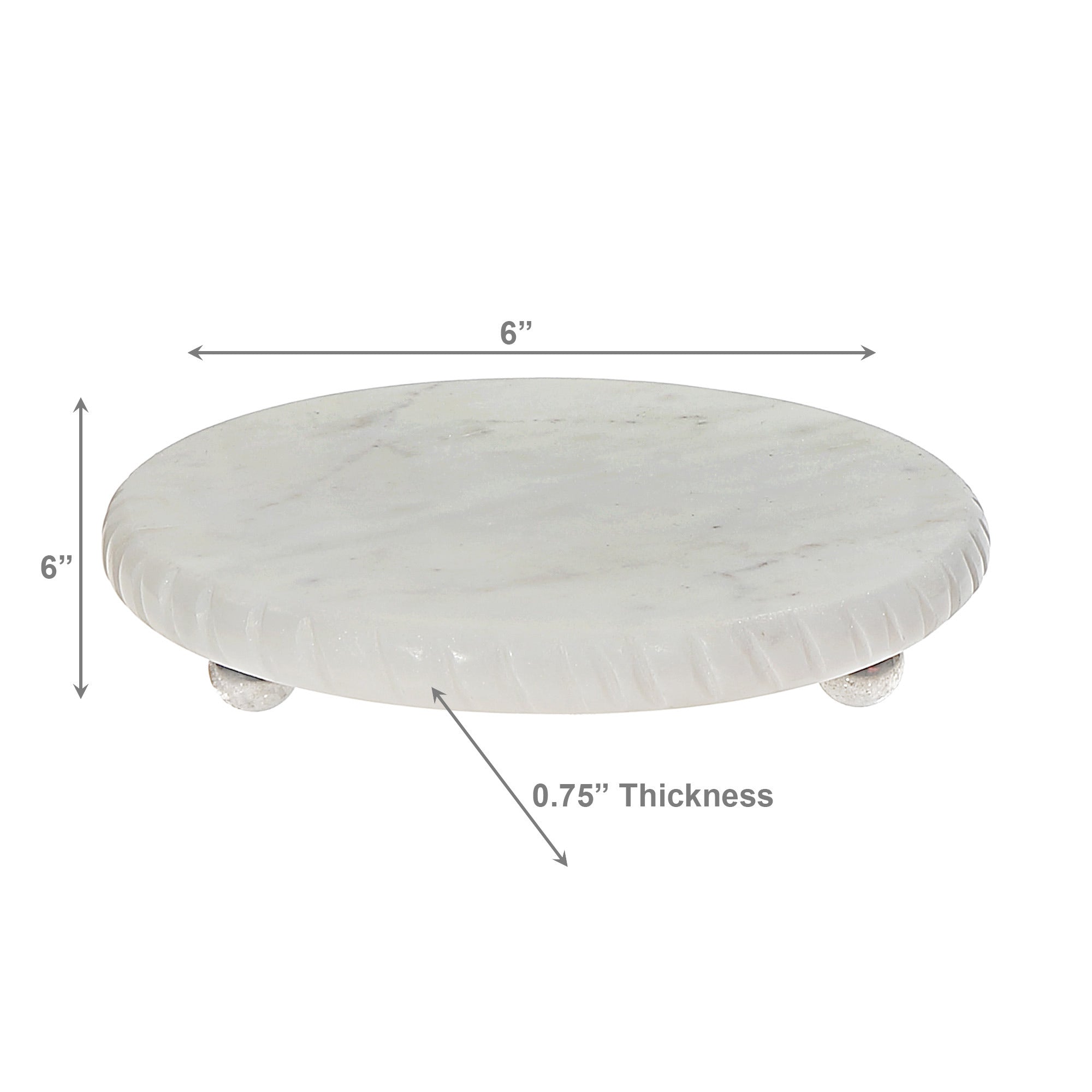 Solene White Marble Heat-Resistant Trivet