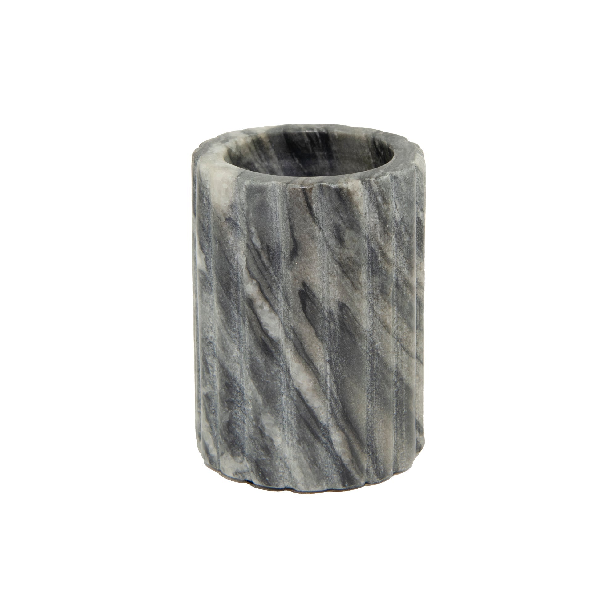 Elora Grey Marble Ribbed Edge Tumbler