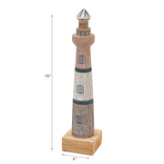 Mango Wood Lighthouse Decor, Rustic Tabletop Accent, Home Decor