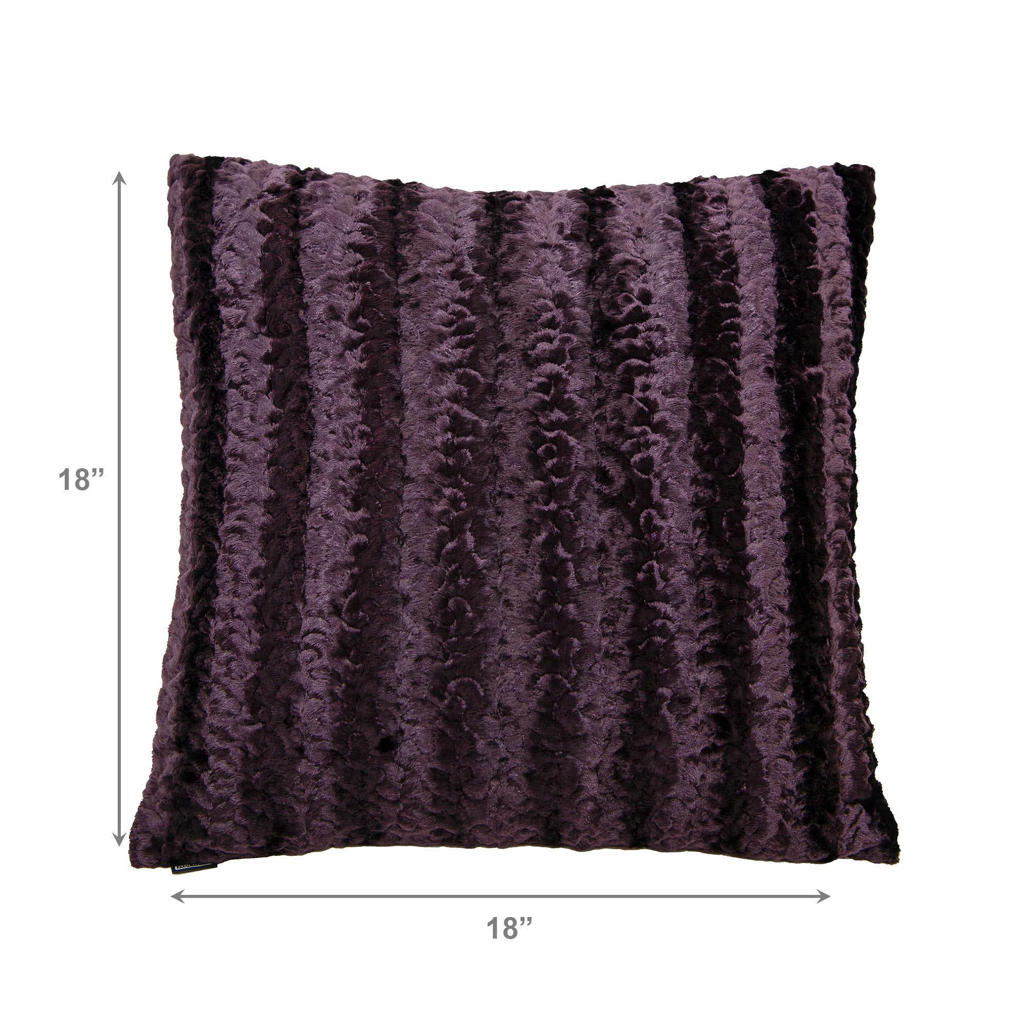 Elegant Purple Tuxedo Throw Pillow, 18" x 18" - Set of 2