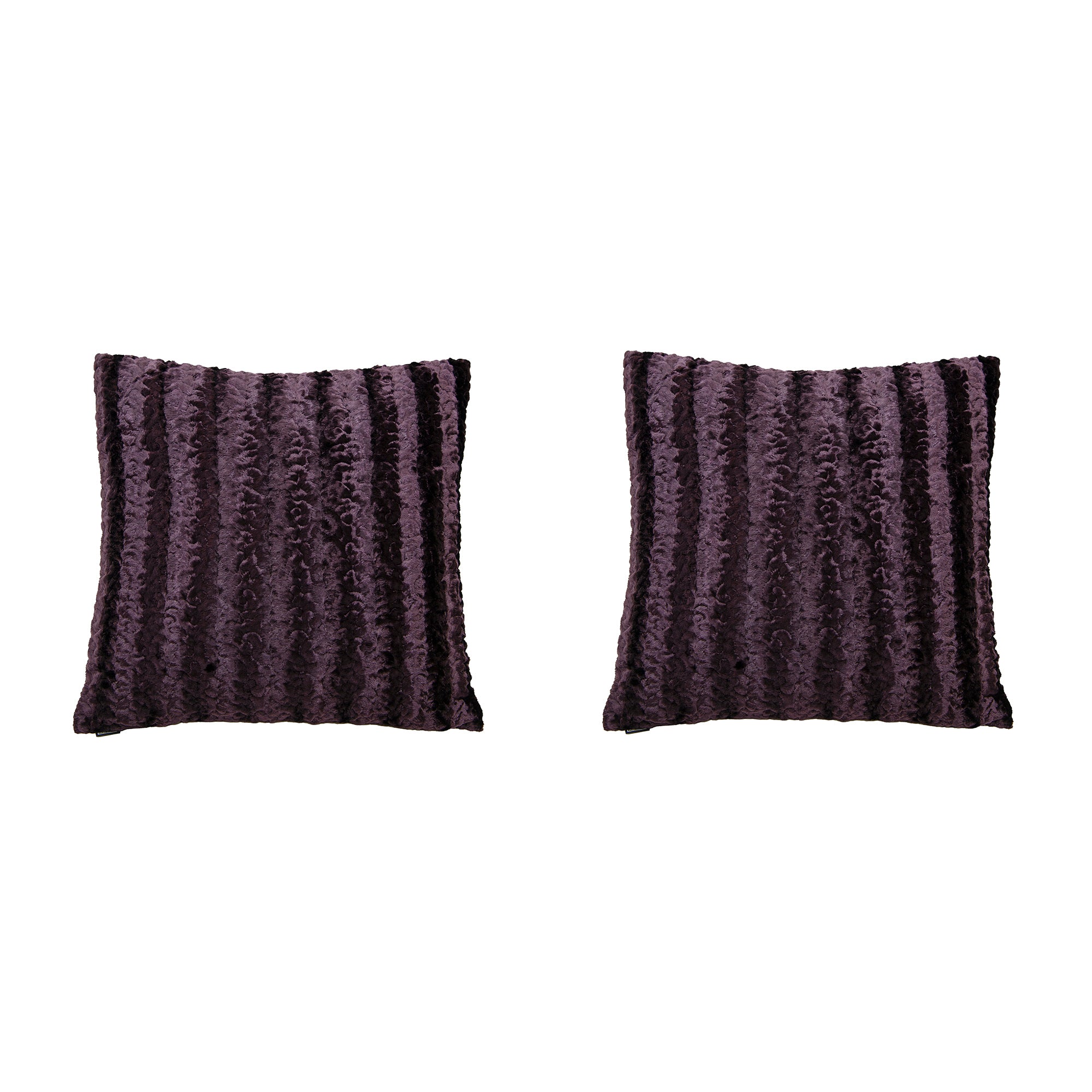 Elegant Purple Tuxedo Throw Pillow, 18" x 18" - Set of 2