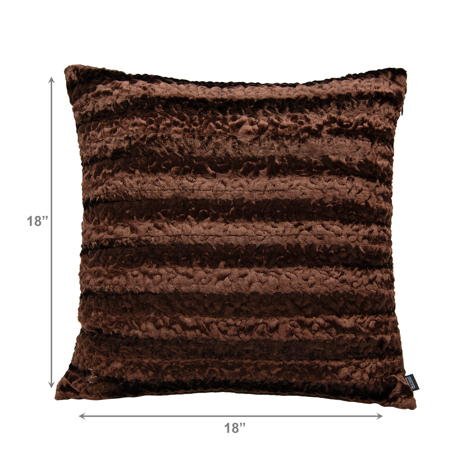 Luxurious Brown Tuxedo Throw Pillow, 18" x 18" - Set of 2