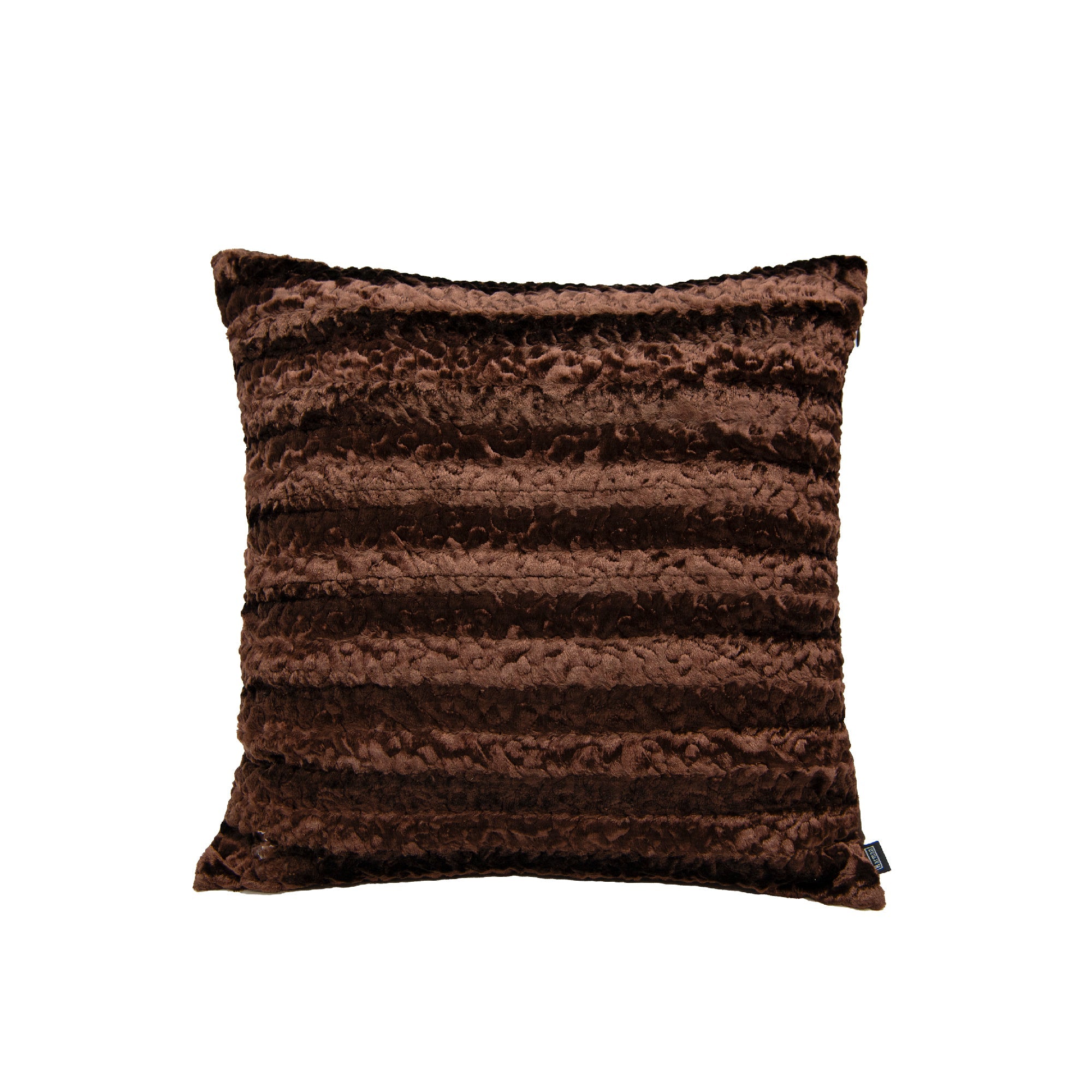 Luxurious Brown Tuxedo Throw Pillow, 18" x 18" - Set of 2