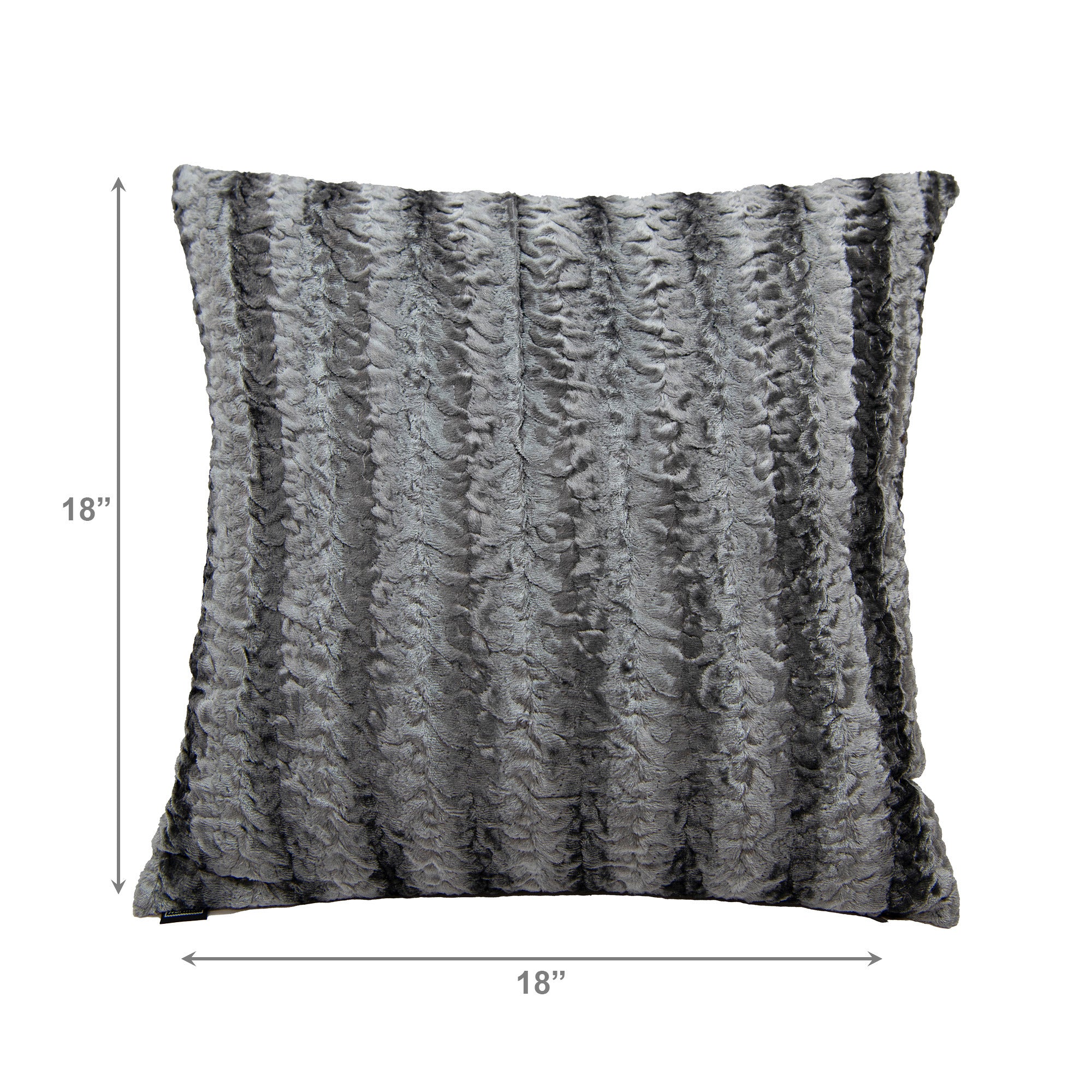 Elegant Silver Tuxedo Throw Pillow, 18" x 18" - Set of 2