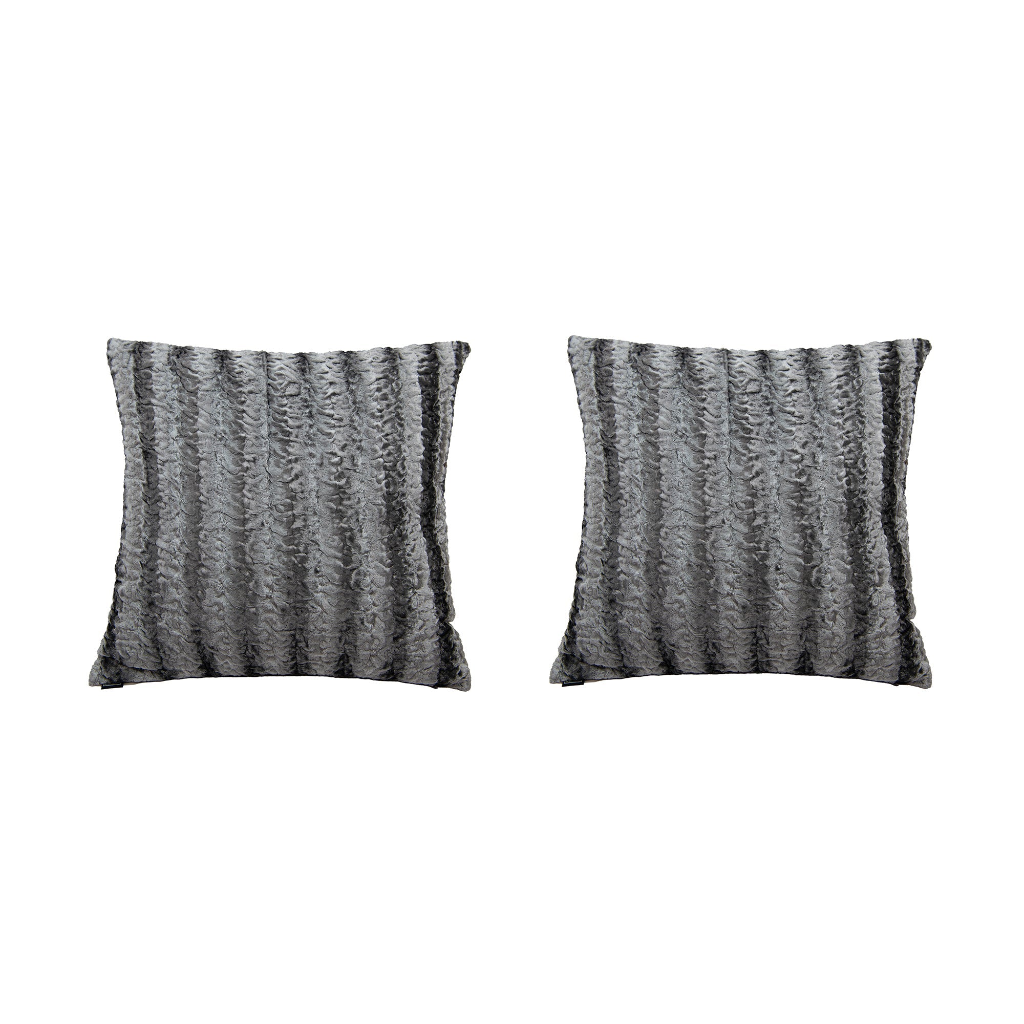 Elegant Silver Tuxedo Throw Pillow, 18" x 18" - Set of 2
