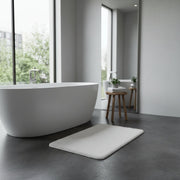 Soft White Prime Microfiber Bath Mat, 20" x 32"
