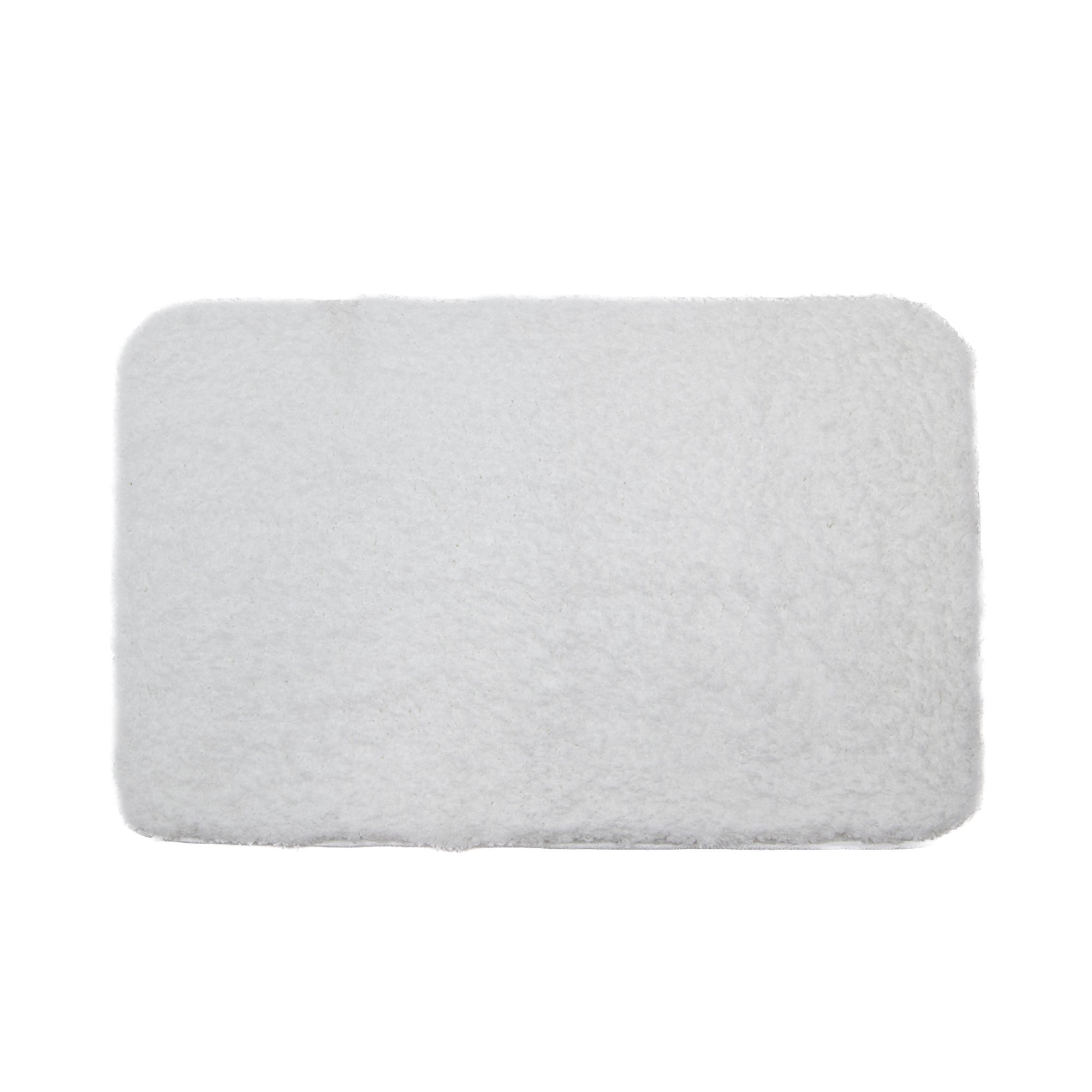 Soft White Prime Microfiber Bath Mat, 20" x 32"