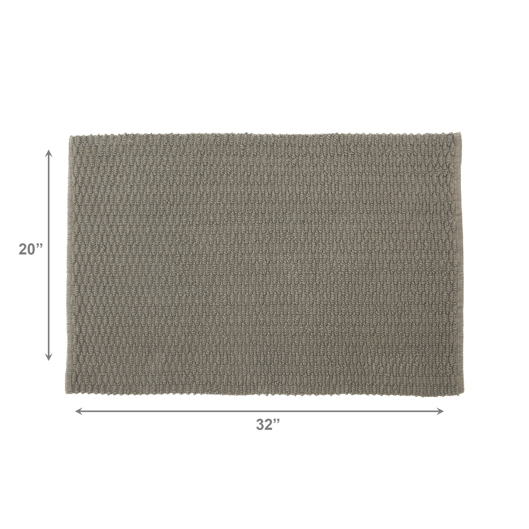 Plush Taupe Aberdeen Bath Mat, 20" x 32"