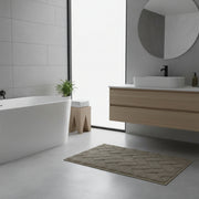 Taupe Interlock Microfiber Bath Mat, 20" x 32"