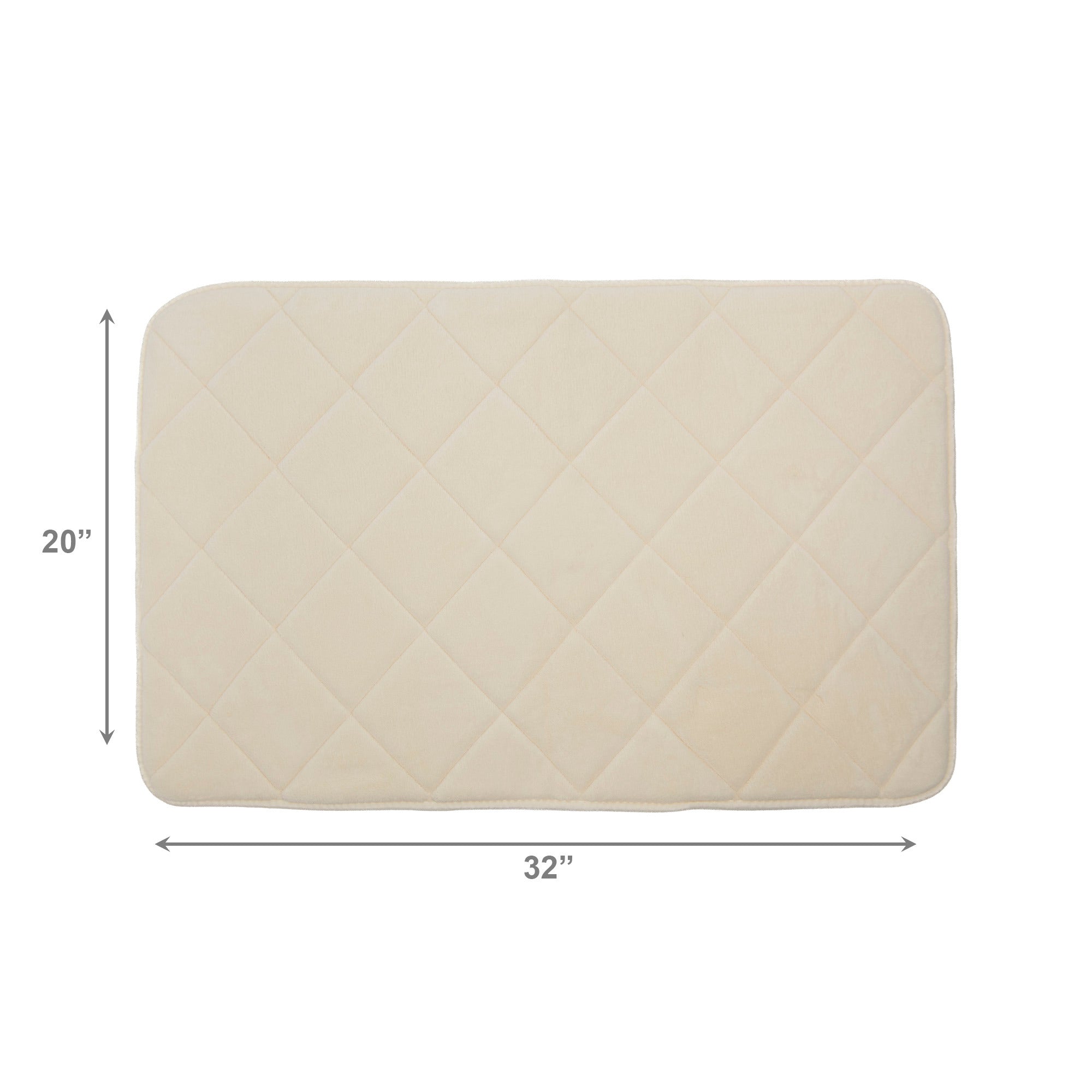 Natural Supreme Memory Foam Bath Mat, 20" x 32"