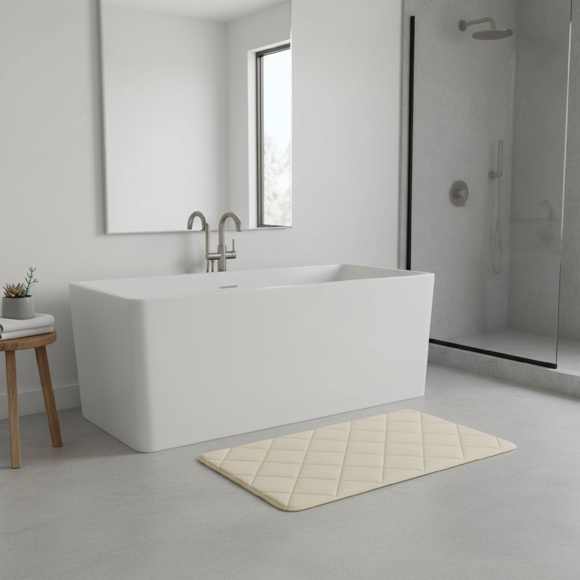Natural Supreme Memory Foam Bath Mat, 20" x 32"