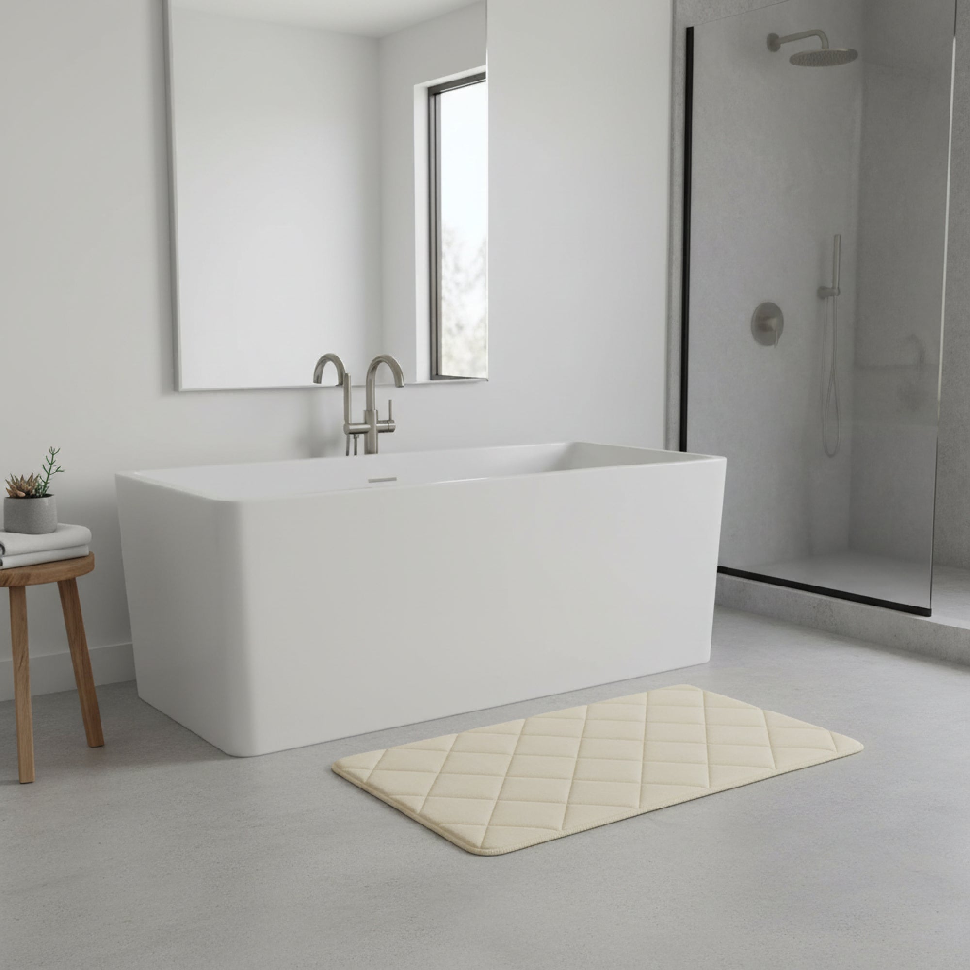 Natural Supreme Memory Foam Bath Mat, 20" x 32"