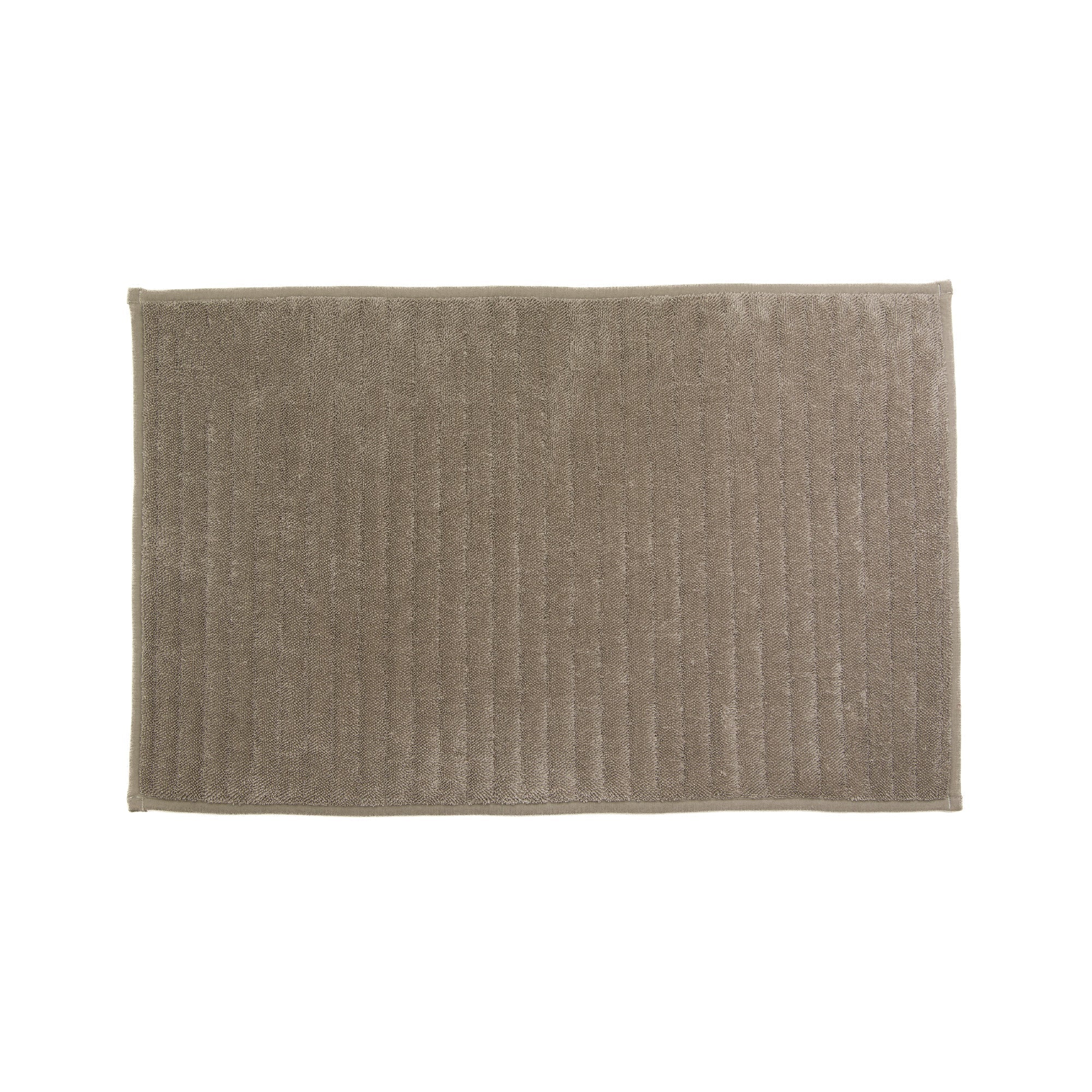 Taupe Ribbed Microfiber Bath Mat, 20" x 32"