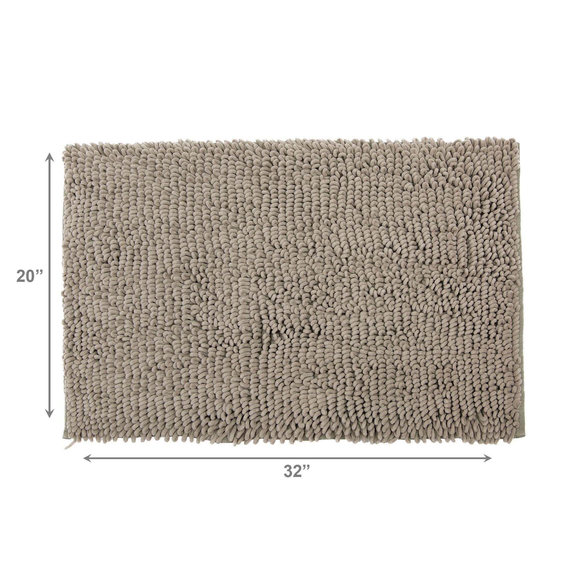 Taupe Spa Loop Microfiber Bath Mat, 20" x 32"