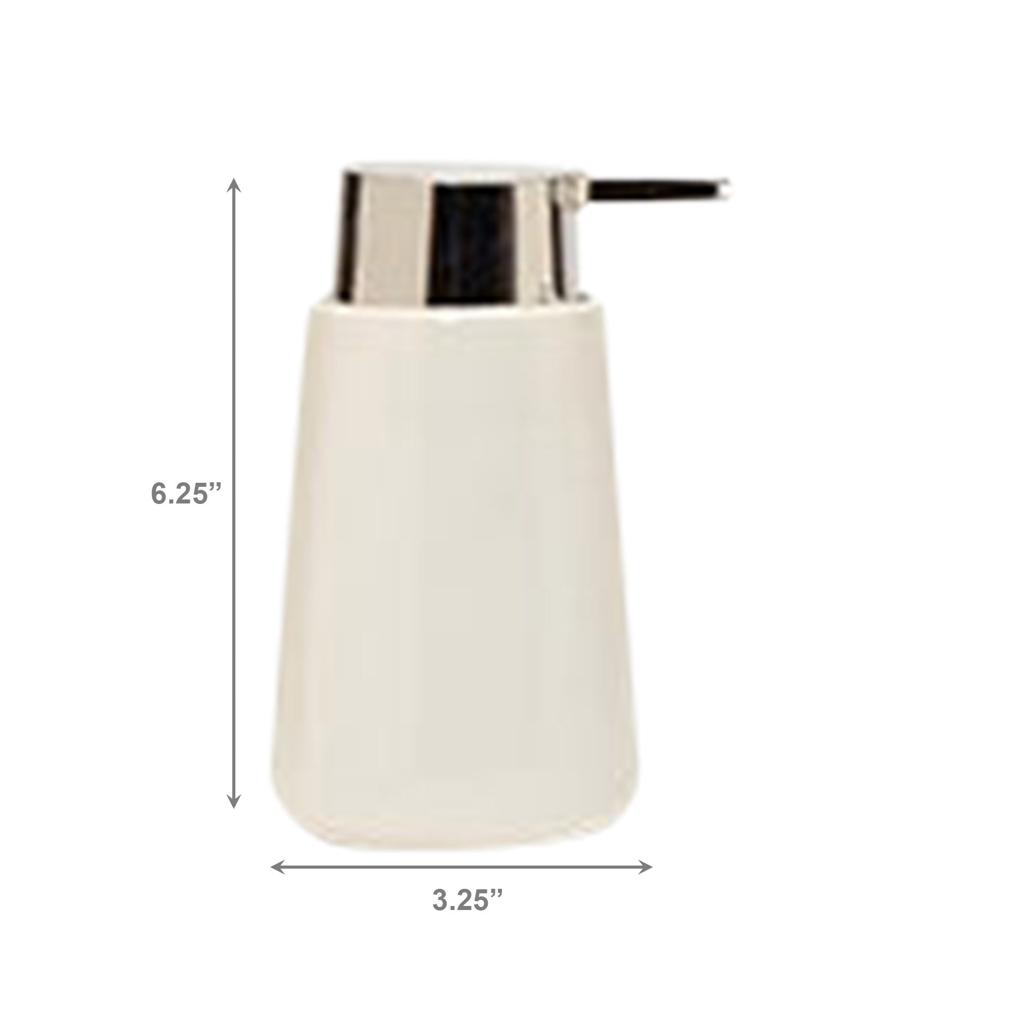 Sleek White Ceramic Soap Dispenser - Set of 2