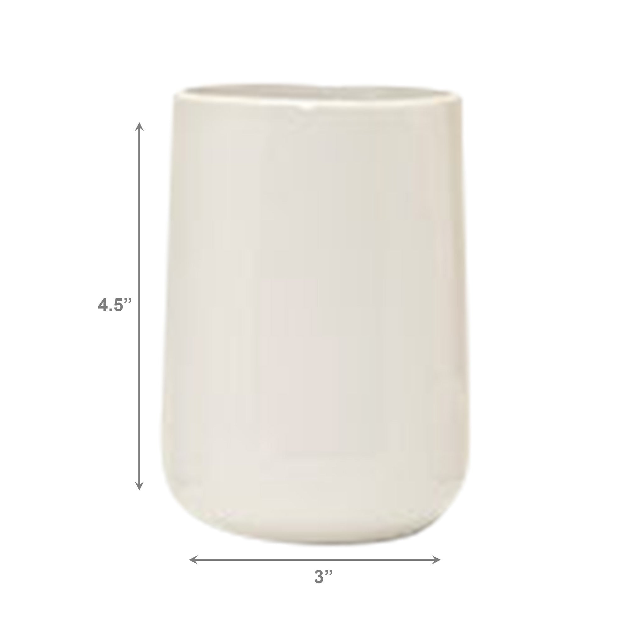 Simple White Ceramic Tumbler for Everyday Use - Set of 2