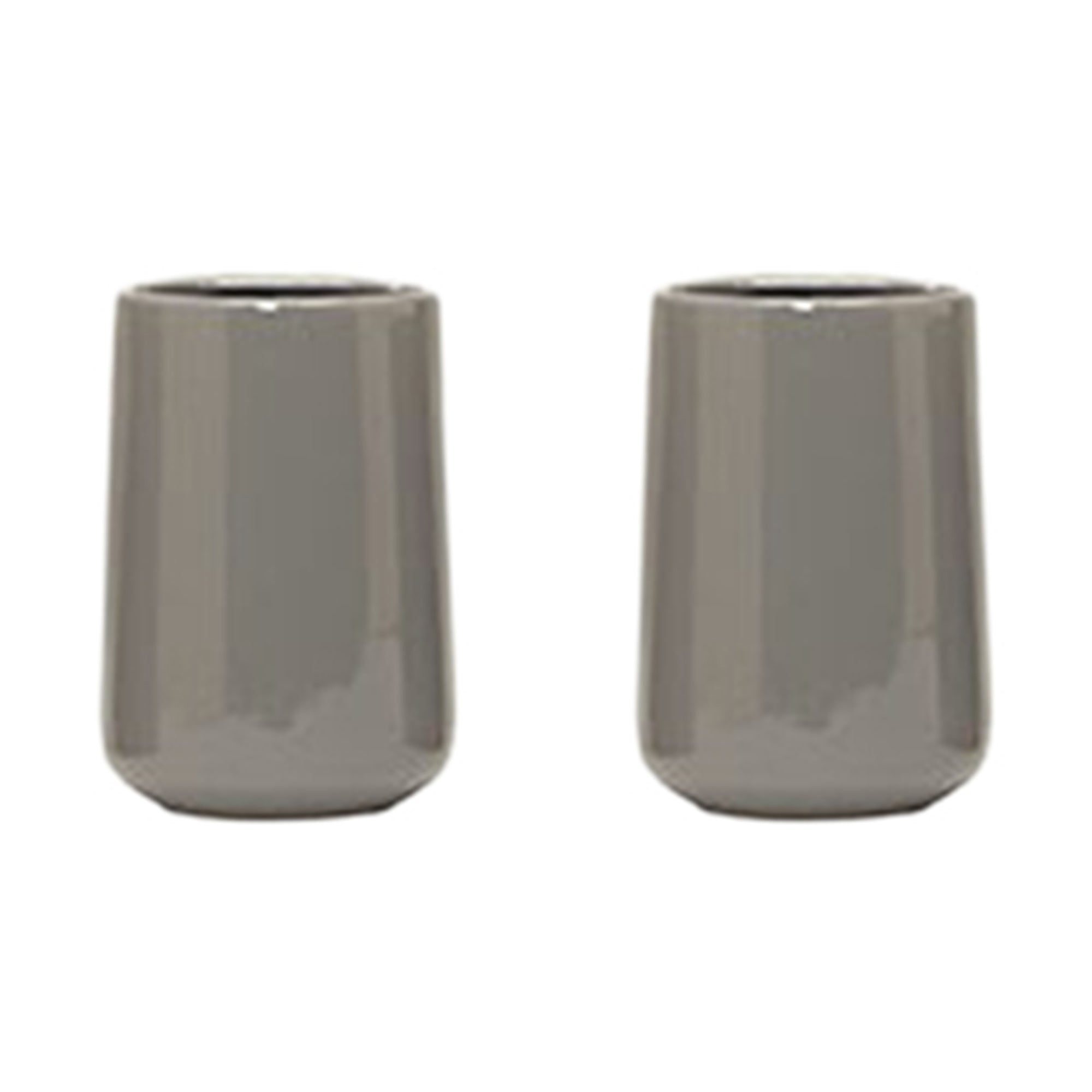 Cool Grey Ceramic Tumbler with a Modern Look - Set of 2