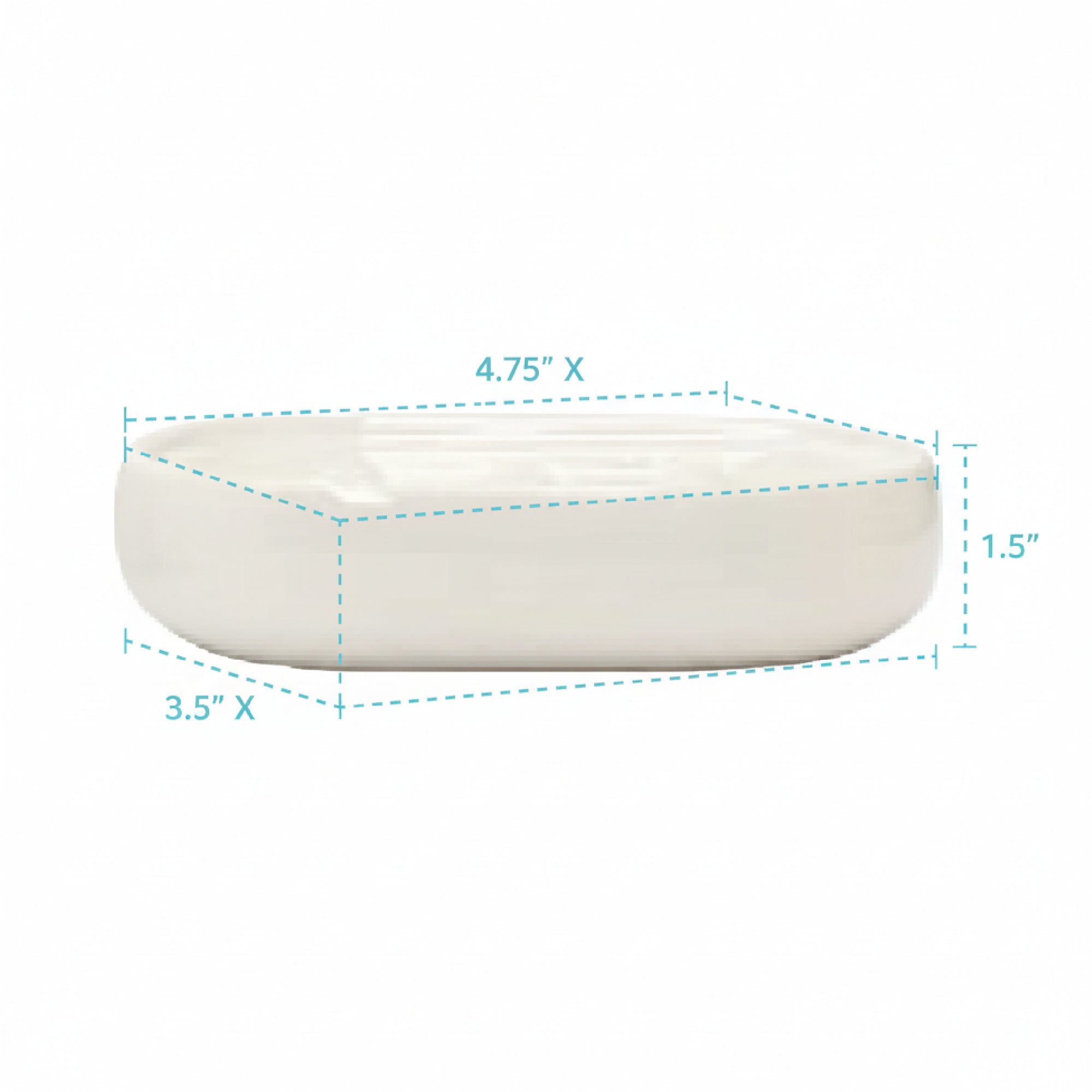 Clean and Classic White Ceramic Soap Dish - Set of 2
