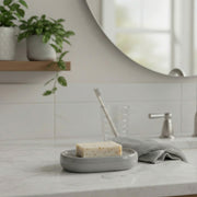Trendy Grey Ceramic Soap Dish That Fits Any Bathroom - Set of 2