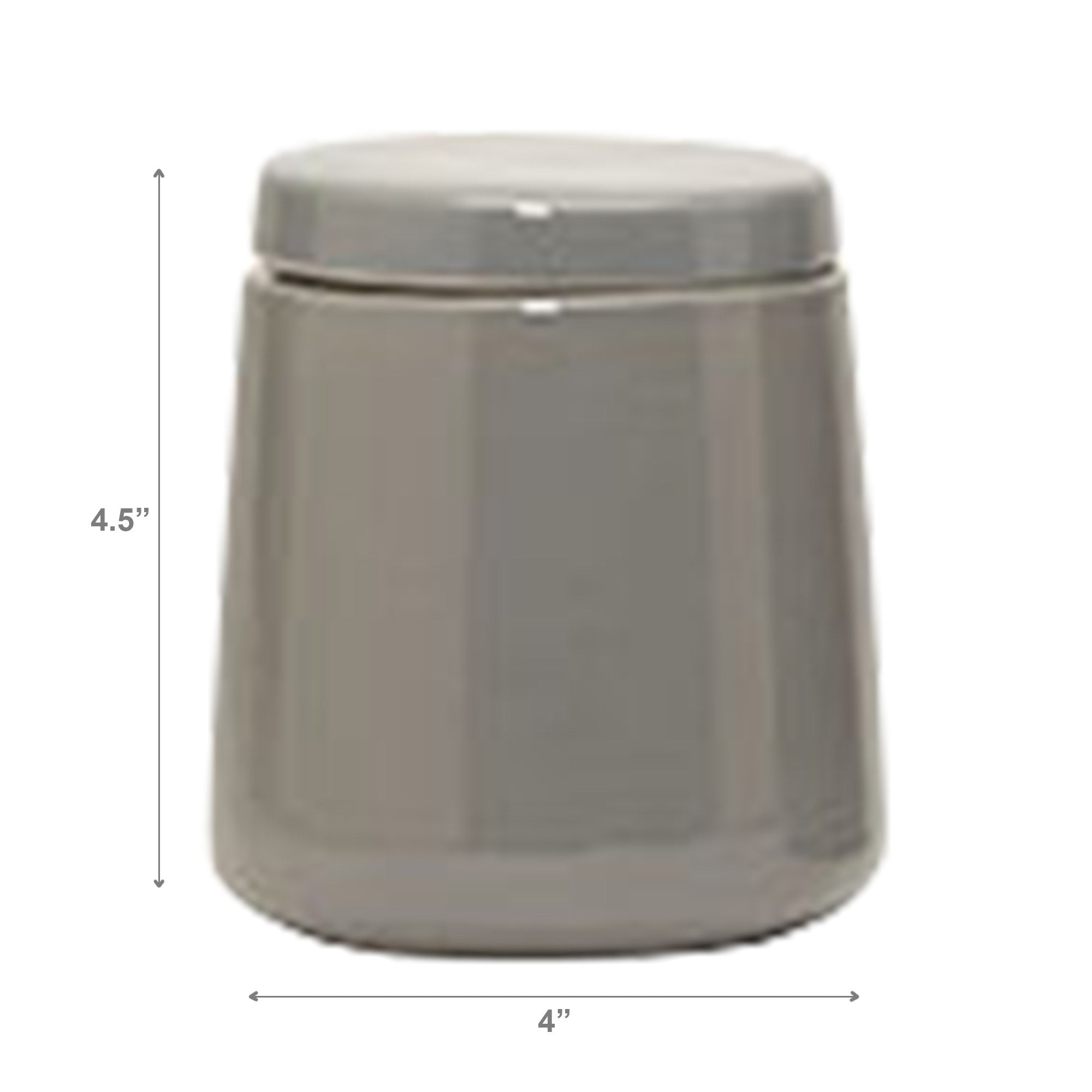 Handy Grey Ceramic Canister for All Your Storage Needs - Set of 2