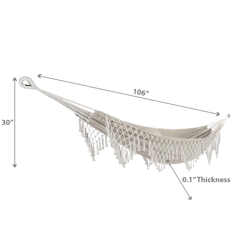 Hand-Braided Hammock In Bag Deco Fringe - 2PC Set