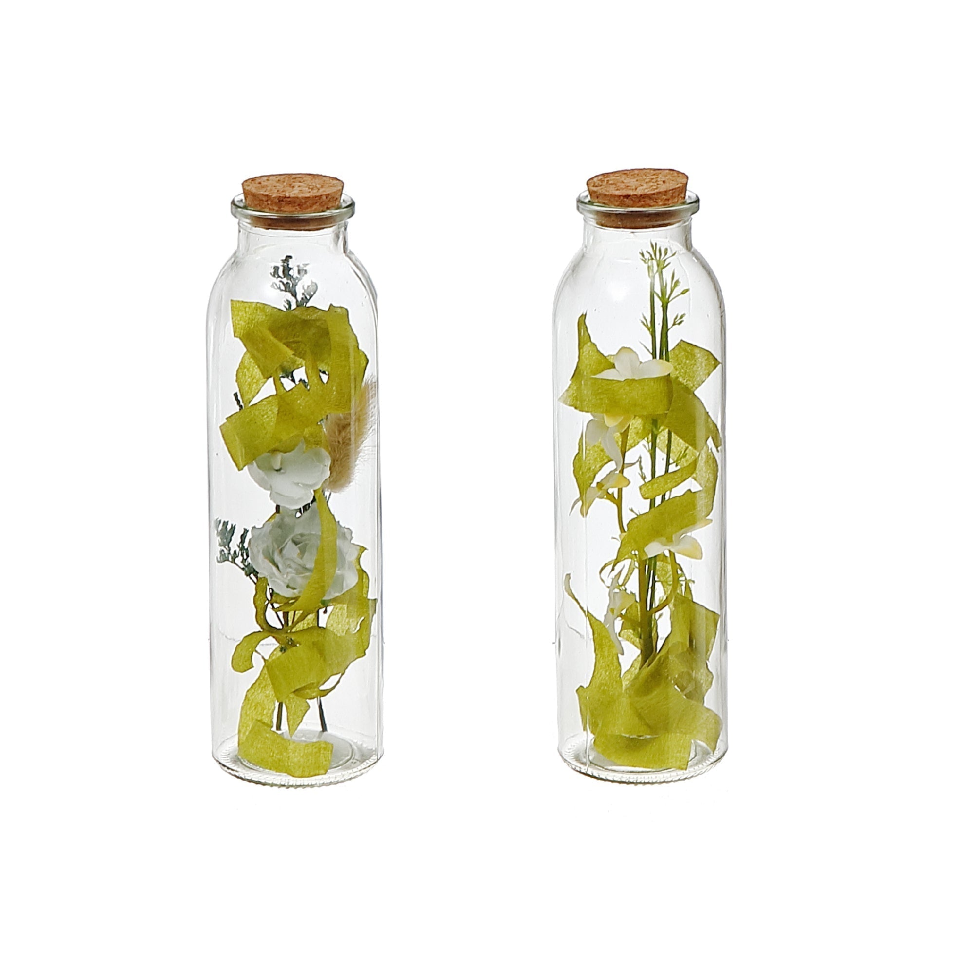 Dried Floral Arrangement In Glass Tube Assorted Decorative Home Floral Arrangement