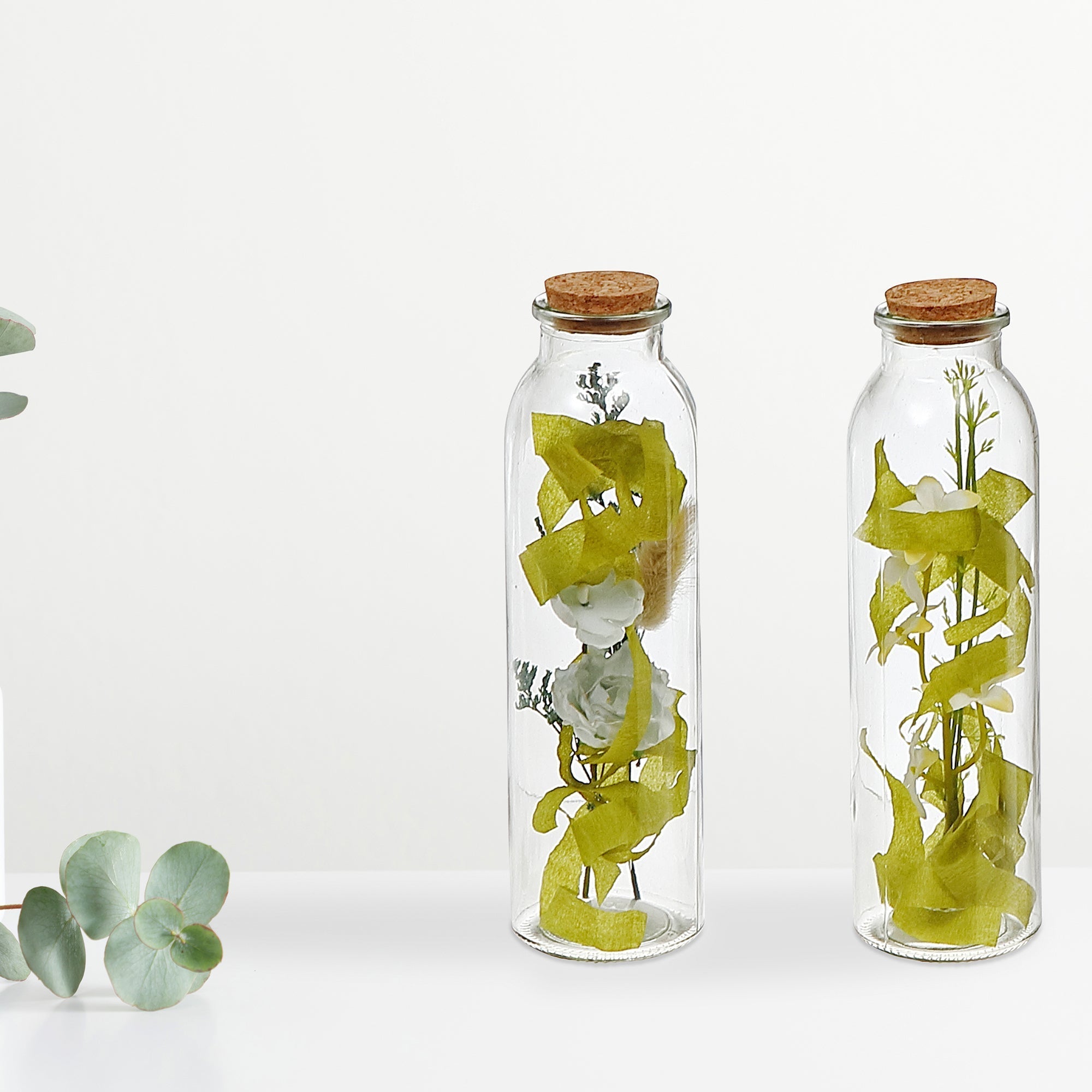 Dried Floral Arrangement In Glass Tube Assorted Decorative Home Floral Arrangement