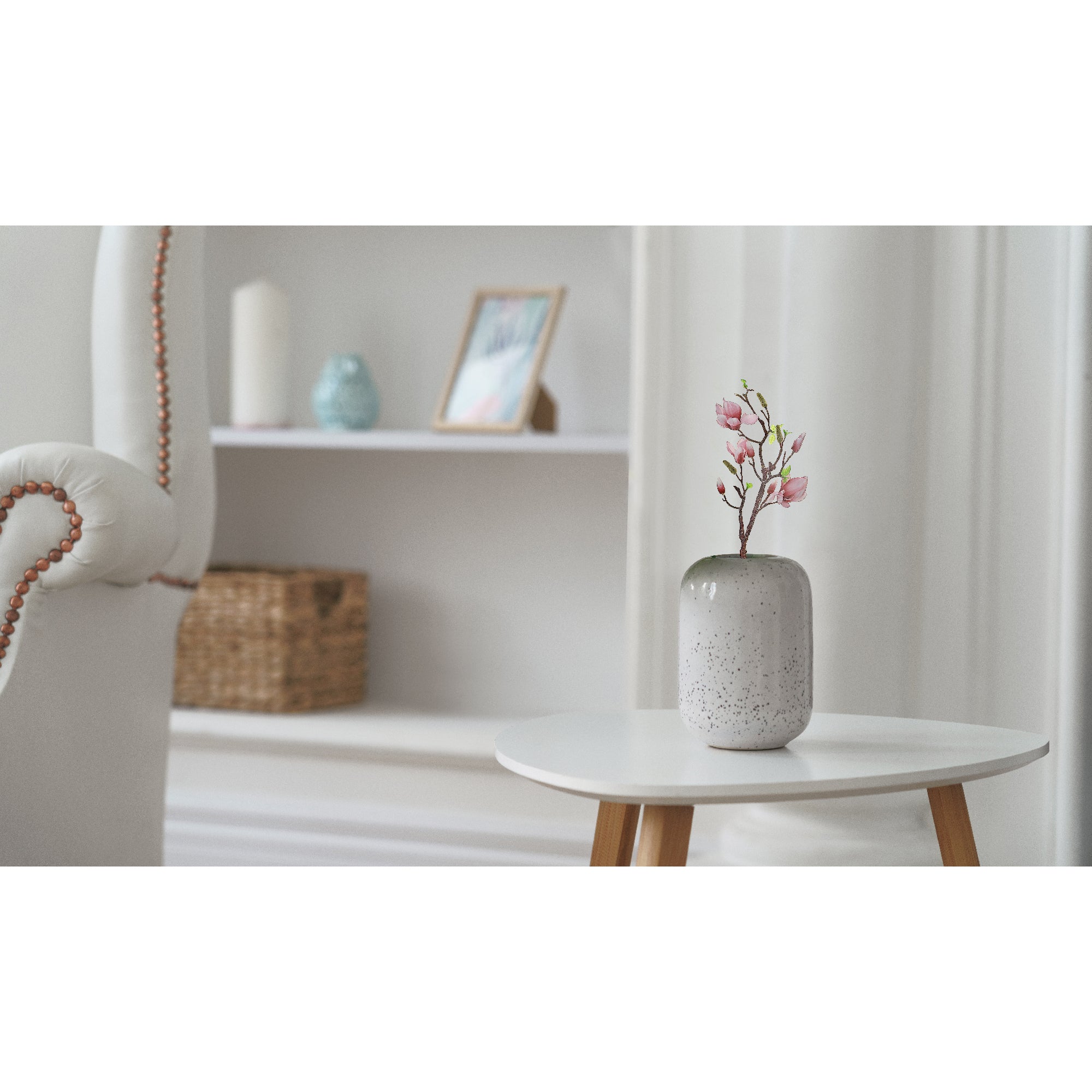 Magnolia Large Spray Old Pink, Artificial Flower Arrangement, Home Decoration Accent