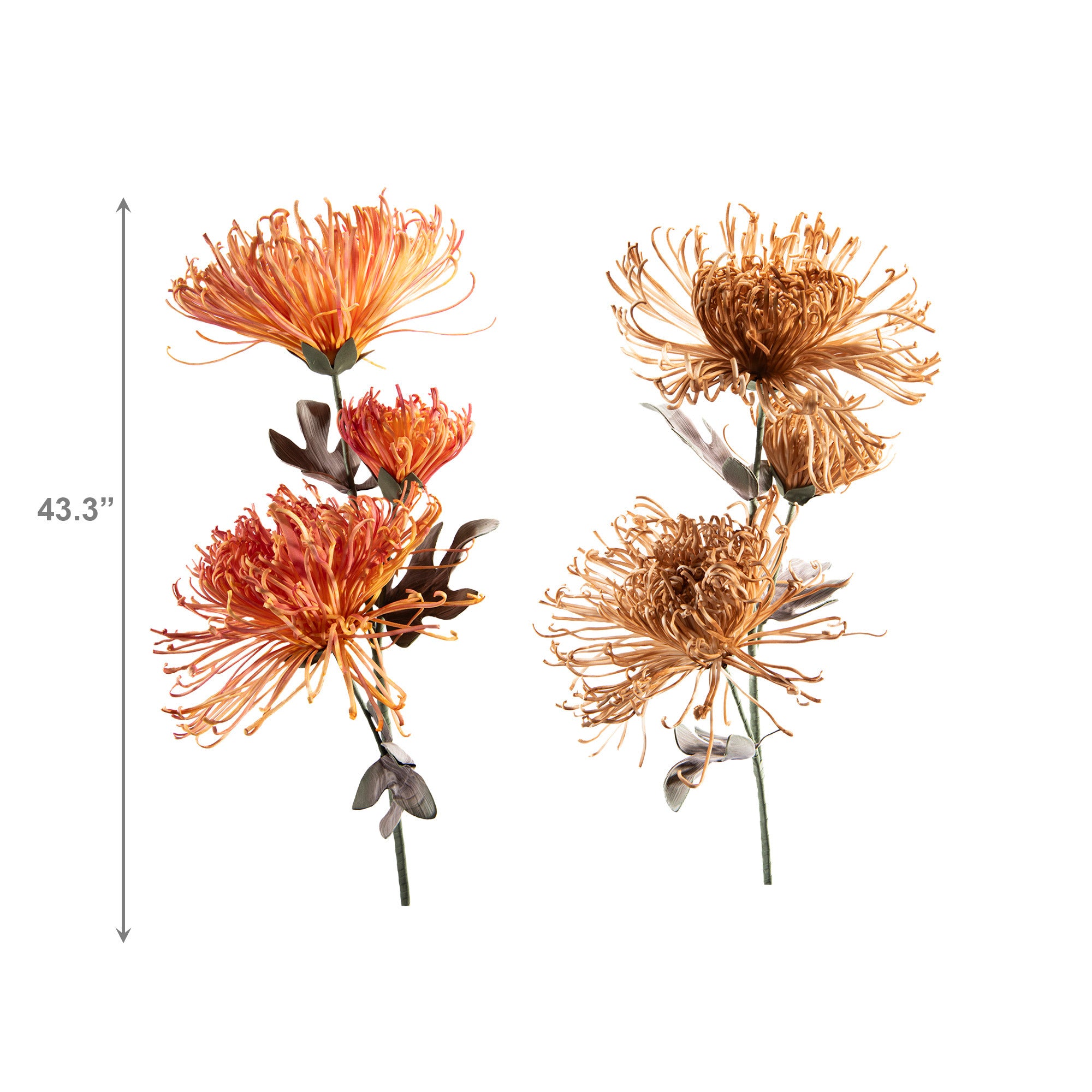 Cheerful Artificial Mums Spray to Brighten Your Space - Set of 2