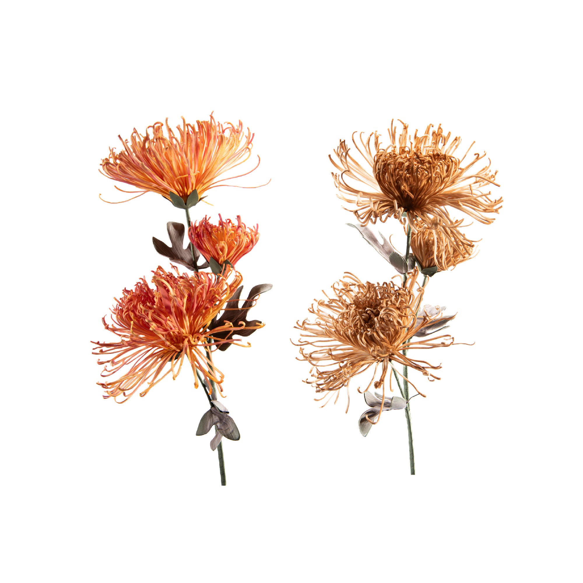 Cheerful Artificial Mums Spray to Brighten Your Space - Set of 2