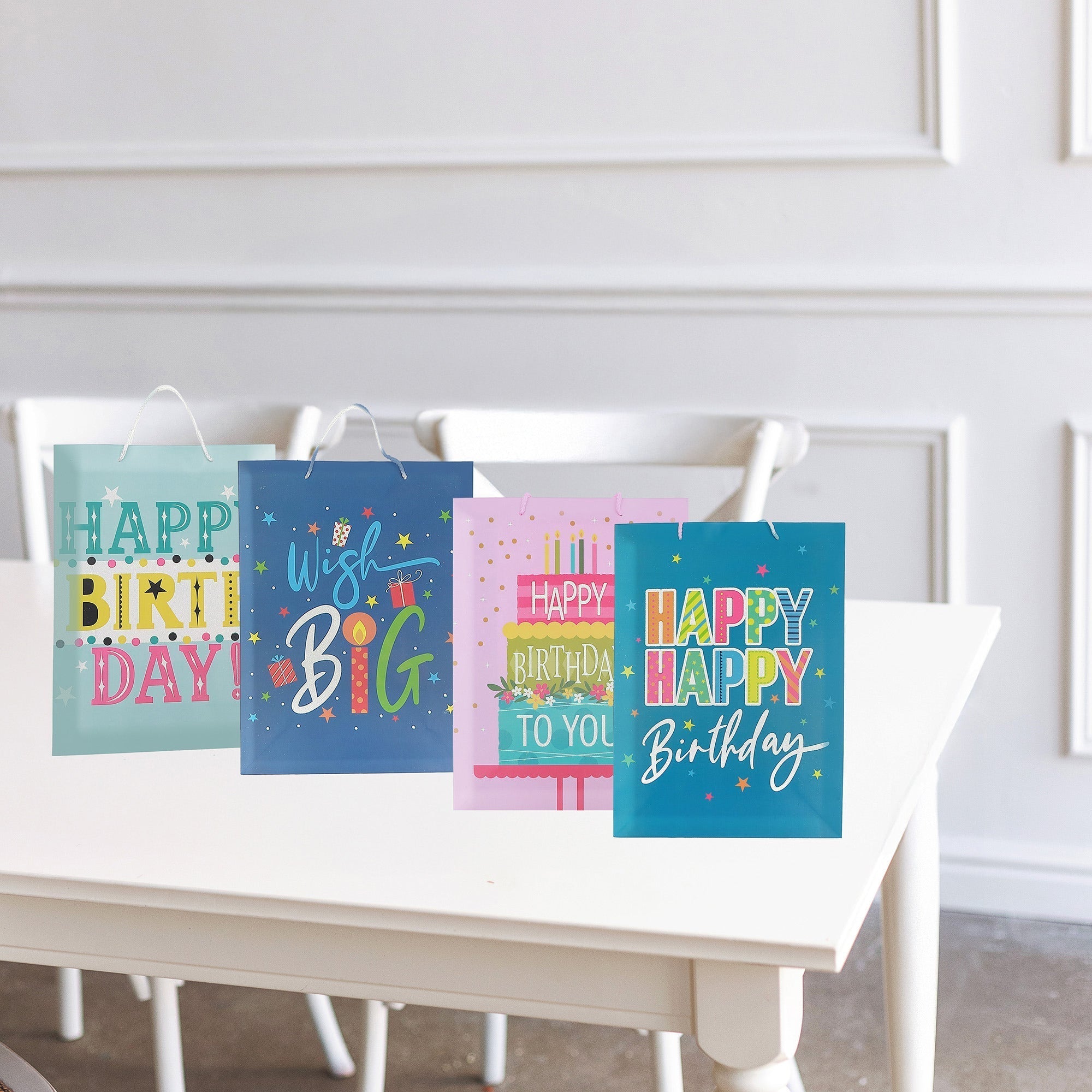 Maison Concepts Gift Bags Birthday Party Assorted Medium - Set of 12