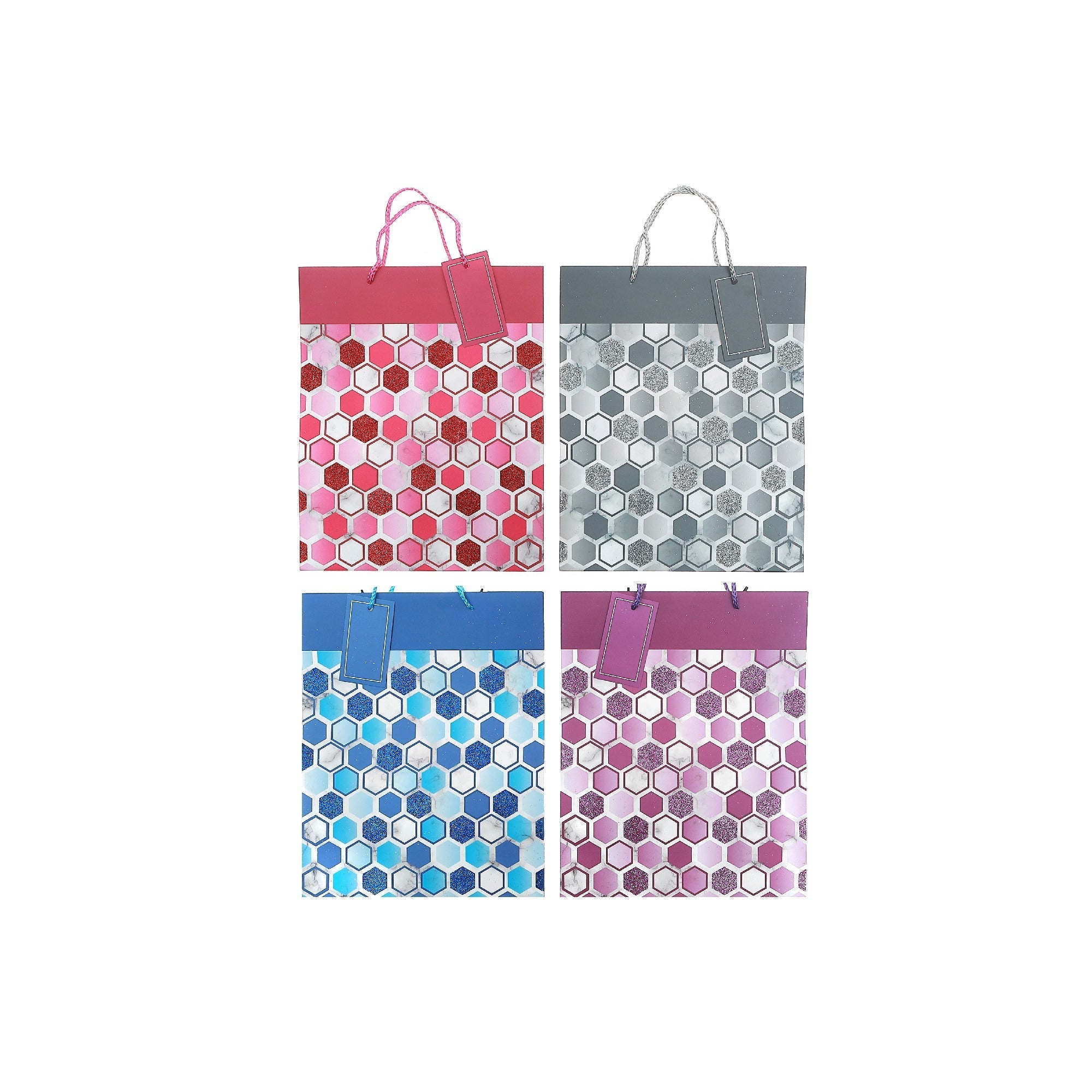 Gift Bags Glitter Design Assorted, Sparkle Gift Packaging, Party Present Bags