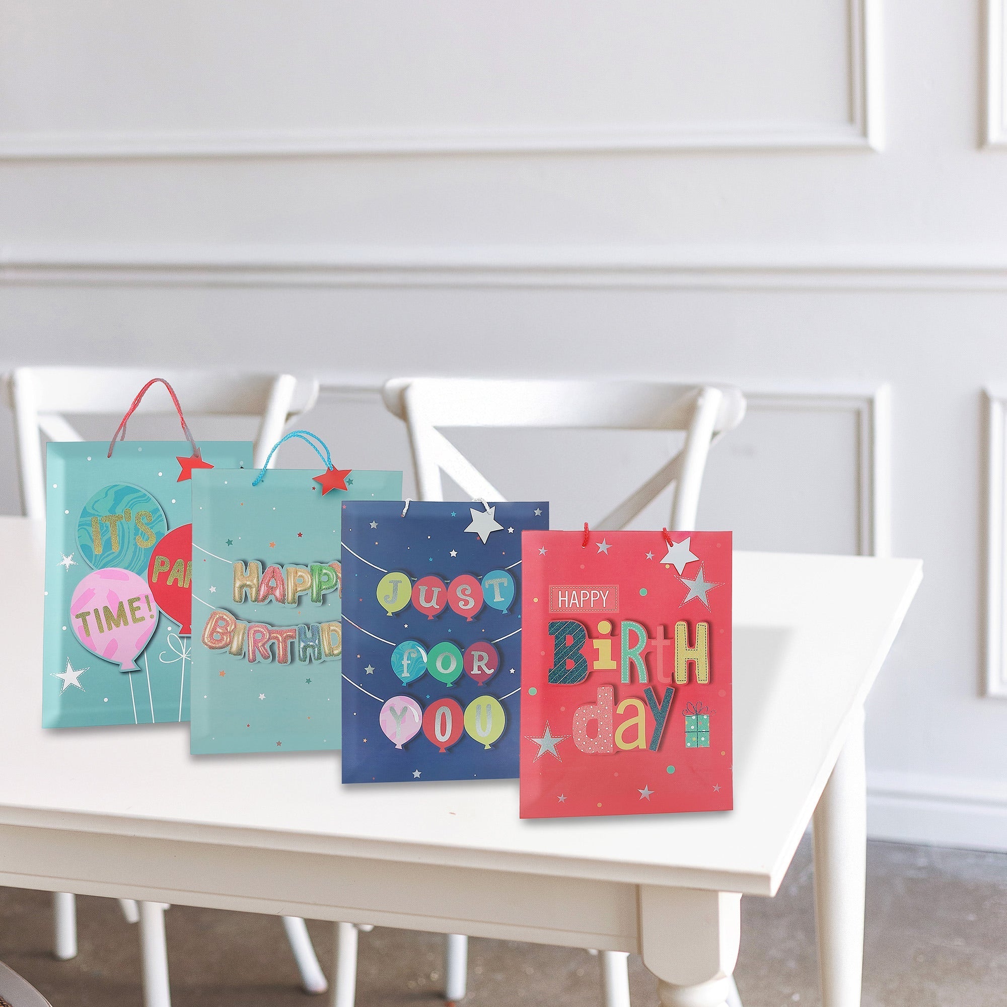 Maison Concepts Gift Bags Happy Birthday Assorted Medium - Set of 12