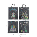 Gift Bags (Glitter Happy Birthday) (Asstd)