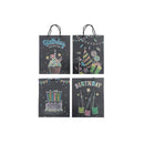Gift Bags (Glitter Happy Birthday) (Asstd)