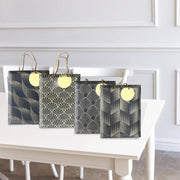 Gift Bags Dark Shiny Assorted, Glossy Gift Packaging, Party Present Bags
