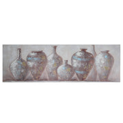 Hand Painted Canvas Wall Art Clay Pottery Decorative Artwork - Set of 2