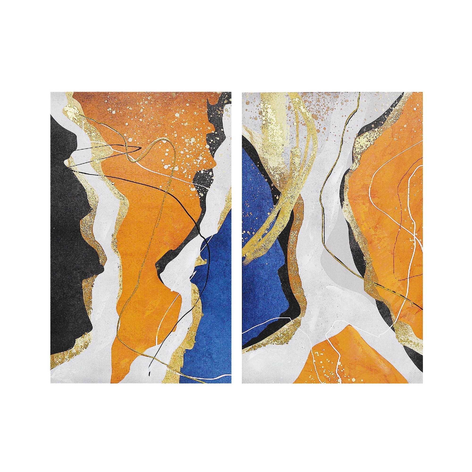 Hand Painted Canvas Wall Art Canary Set Of 2, Modern Wall Decor, Farmhouse Home Accent