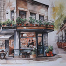 Hand Painted Wall Art Cafe Bistro Assorted - Set of 2