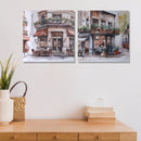 Hand Painted Wall Art Cafe Bistro Assorted - Set of 2