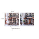 Hand Painted Wall Art Cafe Bistro Assorted - Set of 2