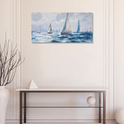 Hand Painted Wall Art Featuring Sail Boat on Sea Assorted, Nautical Wall Decor, Coastal Home Accent, Ocean Inspired Artwork